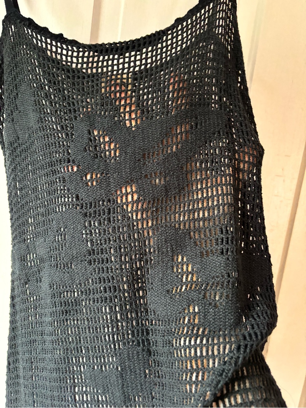 Dolce & Gabbana Vintage Black Crochet Butterfly Dress - Picture 3 of 11
